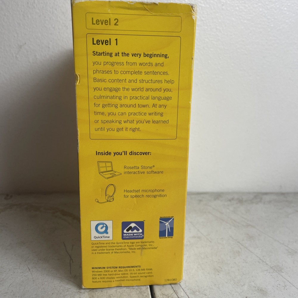 Rosetta Stone V2: Thai Level 1 for Windows and Mac SEALED