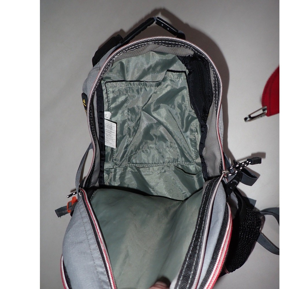 Asolo Hiking Backpack Red Black Gray Daypack Bungee Front One Size