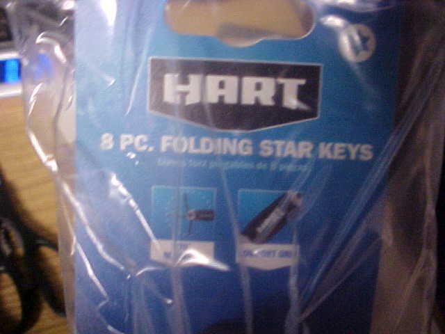 Hart 9pc Folding Hex Keys/ Hart 8pc Folding Star Keys