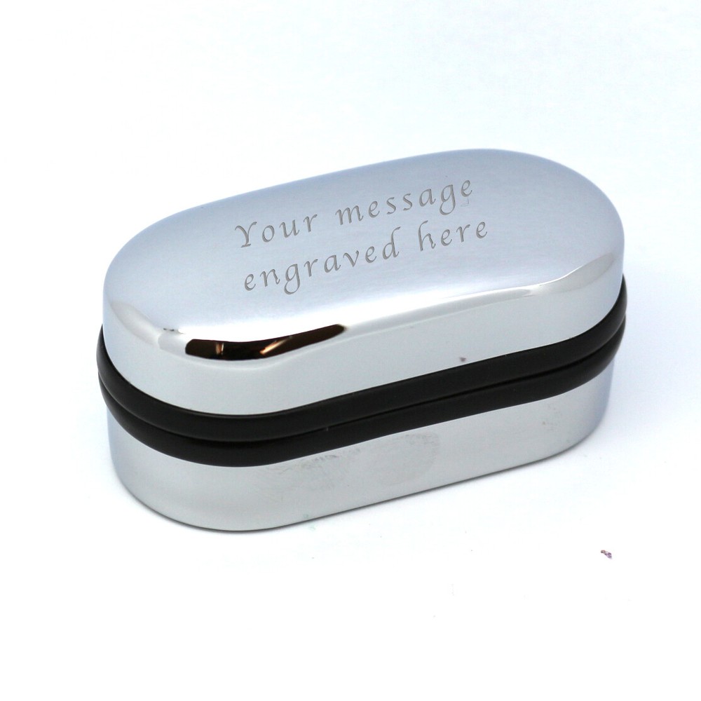 Ukraine Round Flag Cufflink in Chrome Box
