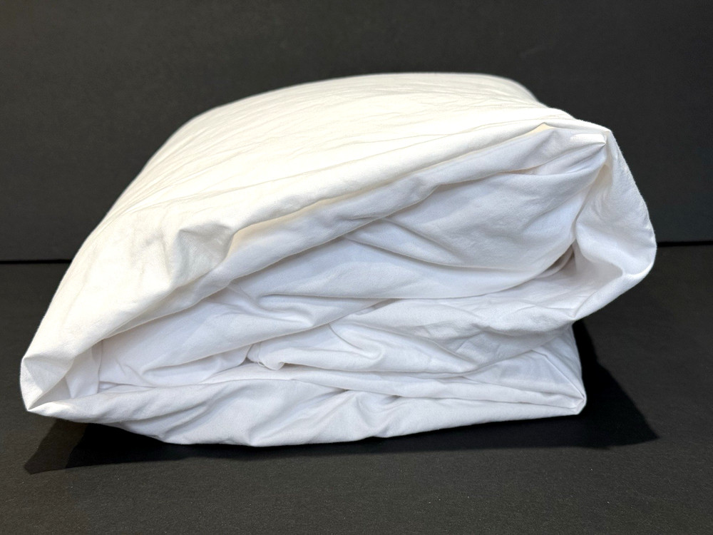 LL Bean Queen Fitted White Sheet Percale Excellent Condition!