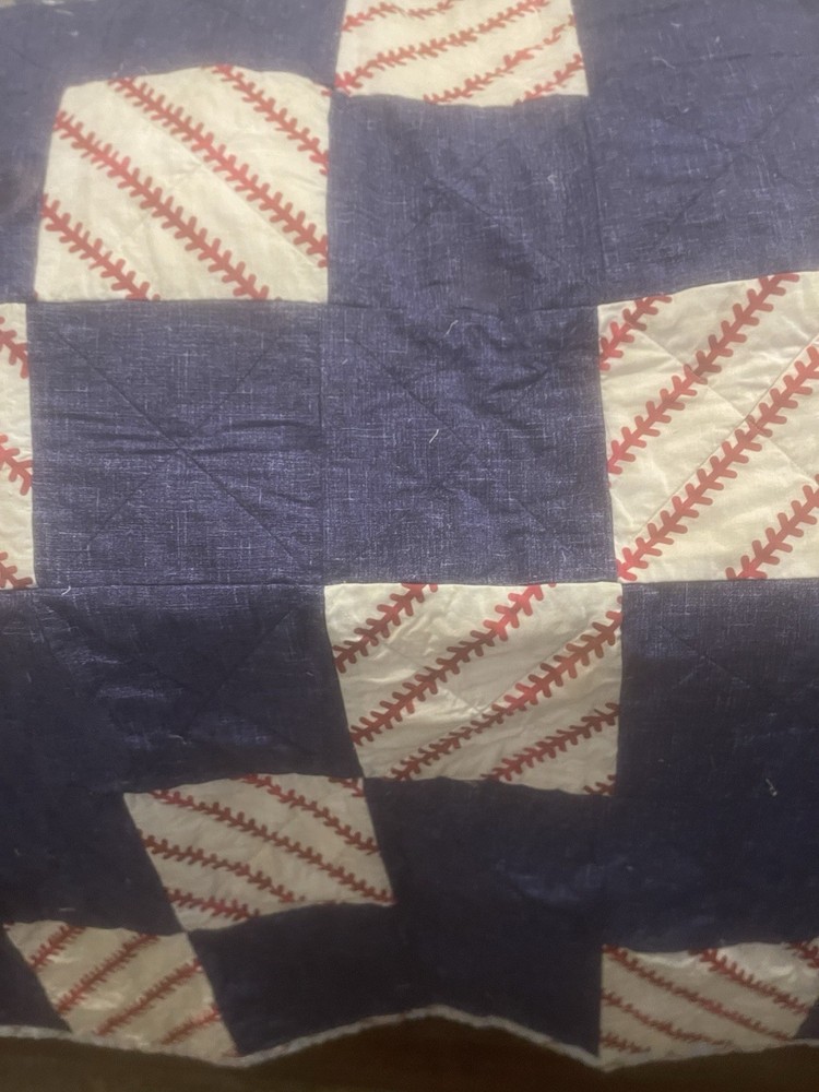 Boy Baseball Rag Quilt