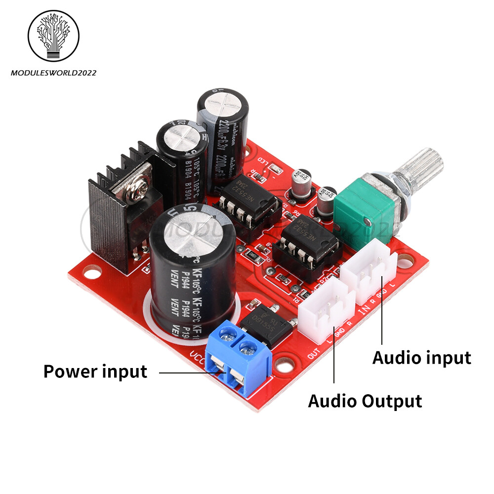 NE5532 Preamplifier Board Single Power Supply Dual Op Amp Preamplifier Module
