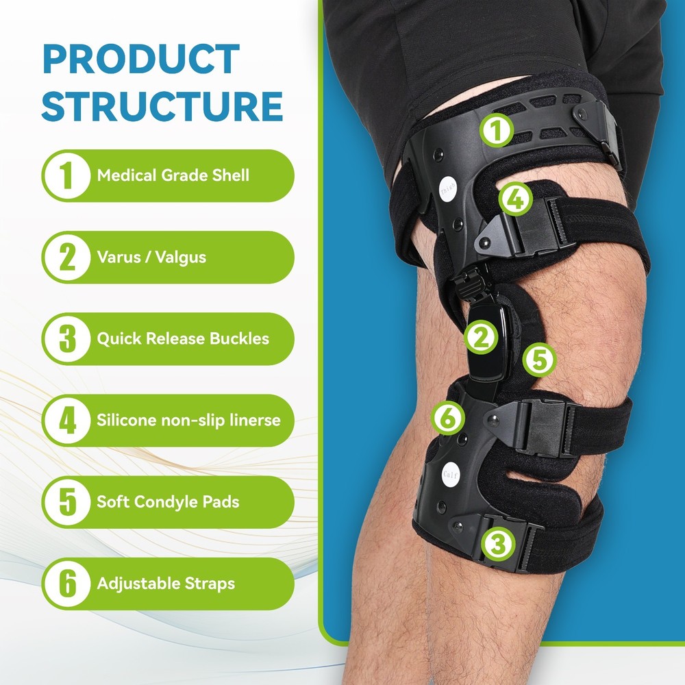 Adjustable Unloader Knee Brace,Bone-on-Bone Correction,Pain Relief, Knee Support