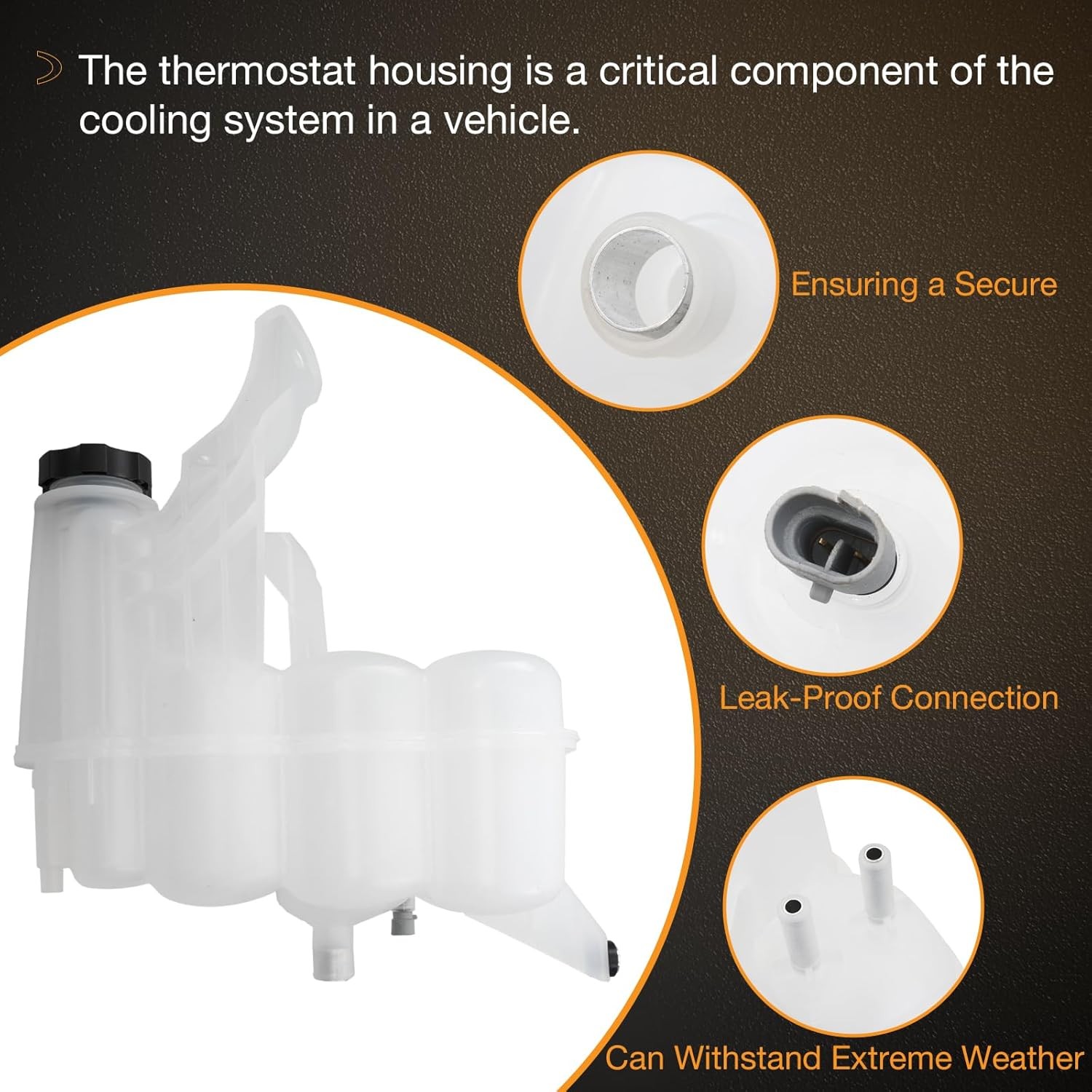 603-839 Engine Coolant Reservoir w/ Cap For 2013-2018 Ram 2500 3500 4500 5500