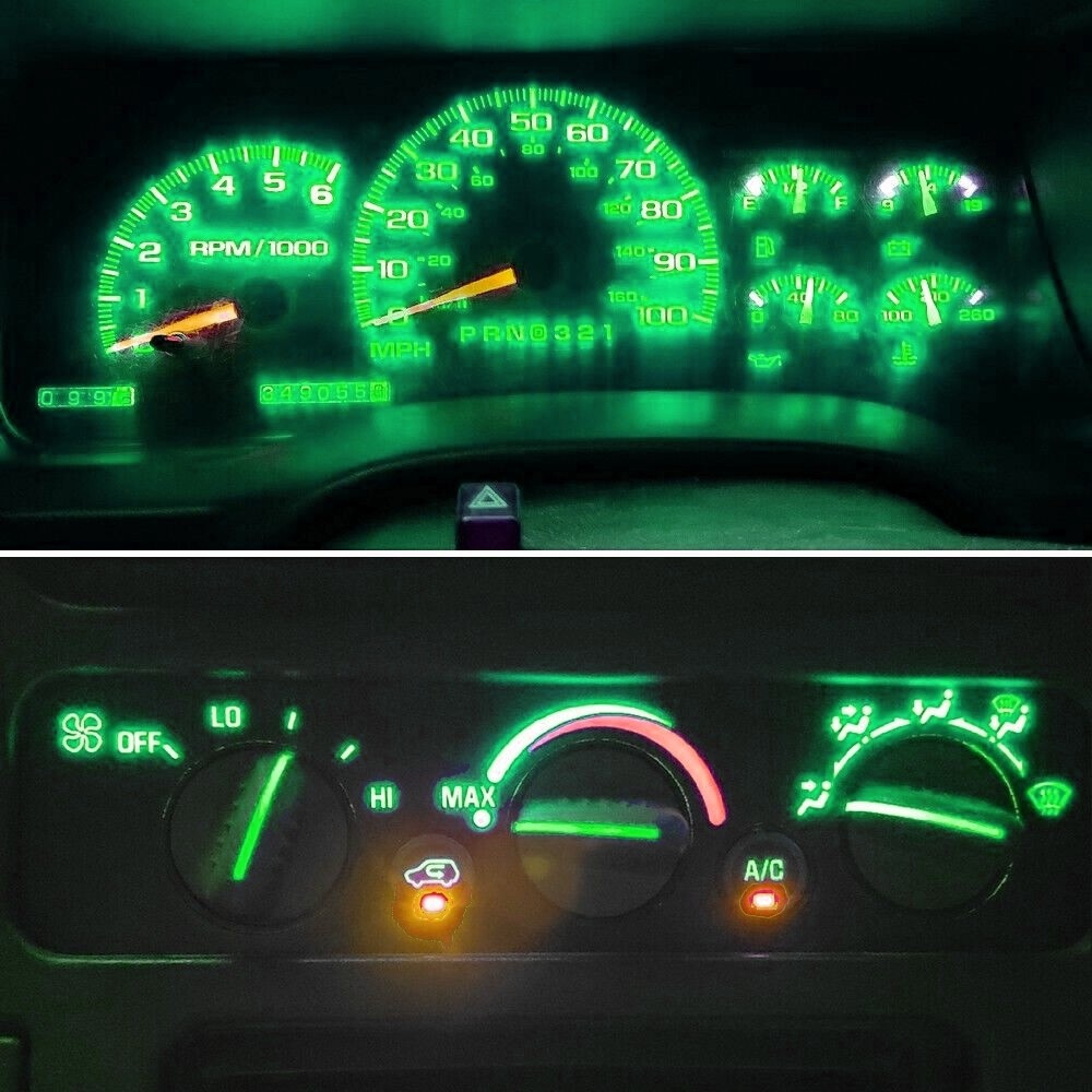 32 pcs LED Gauge Cluster & AC Control backlighting + Indicators for Chevy Trucks