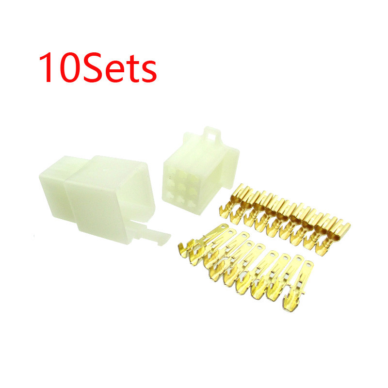 10x Motorcycle 9 Pins Electrical Wire Connector Terminal Harness Plug Socket