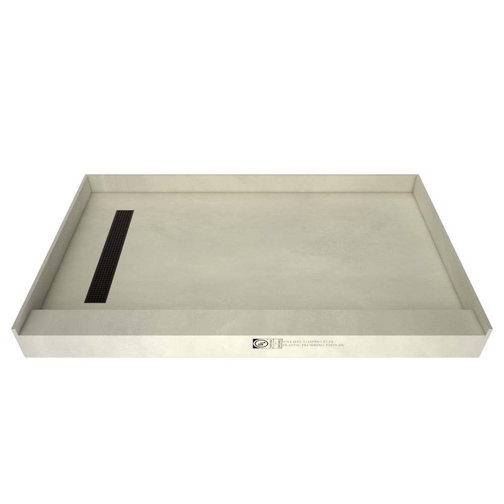 Tile Redi RT3260L-PVC-2.5 Redi Trench 60" x 32" Rectangular