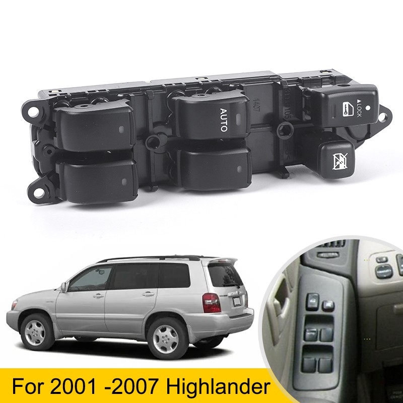 Left Driver Master Power Window Control Switch For Toyota Highlander 2001-2007