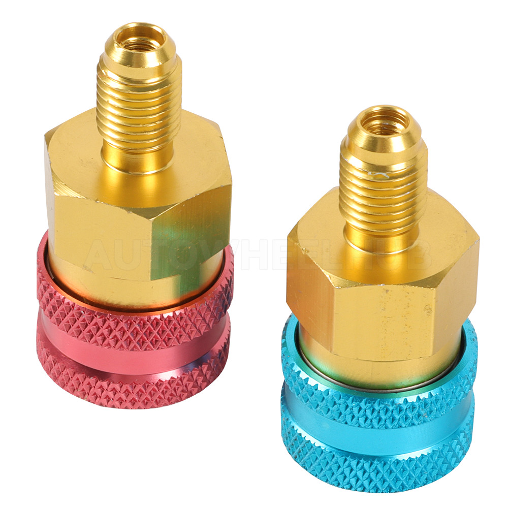 R1234YF to R134A Quick Coupler Adapters High Low Side Connectors Conversion Kit