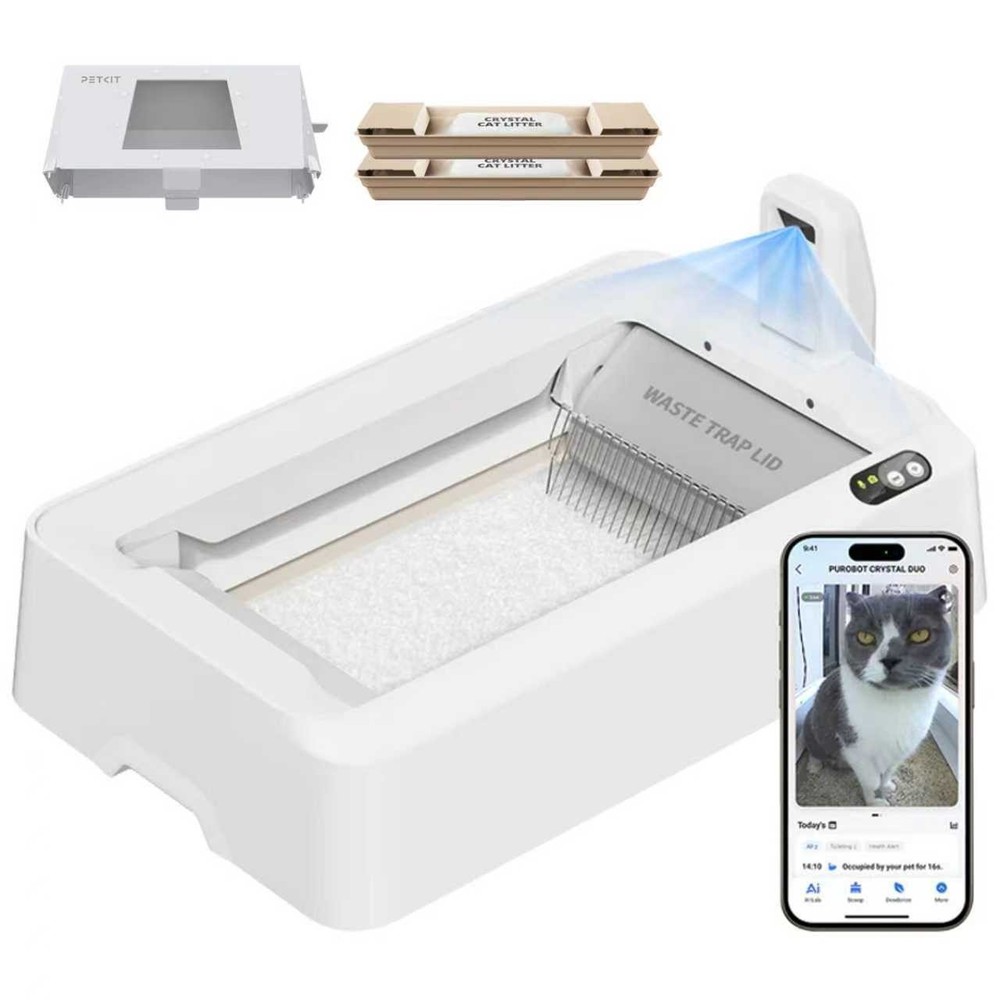 PETKIT Purobot Crystal Duo Self-Cleaning Litter Box Bundle