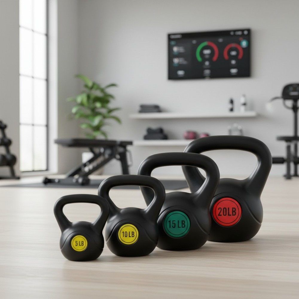 Complete 50lb Kettlebell Set - Versatile 5/10/15/20lb Strength Training Weights