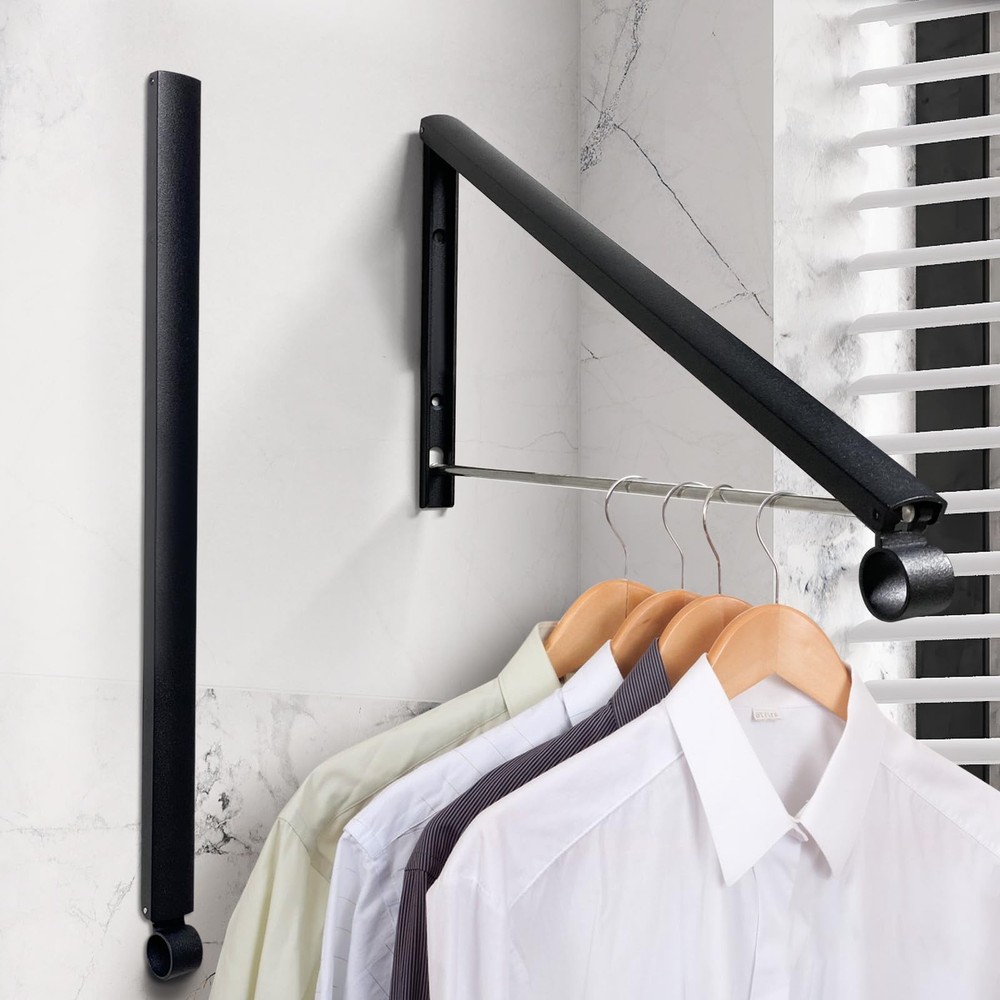 Drying Rack Wall Mount, Retractable Laundry Hanging Rack Wall Mount
