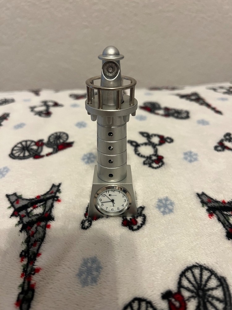 Miniature Lighthouse Custom Mini Silver Alloy Lighthouse Table Clock