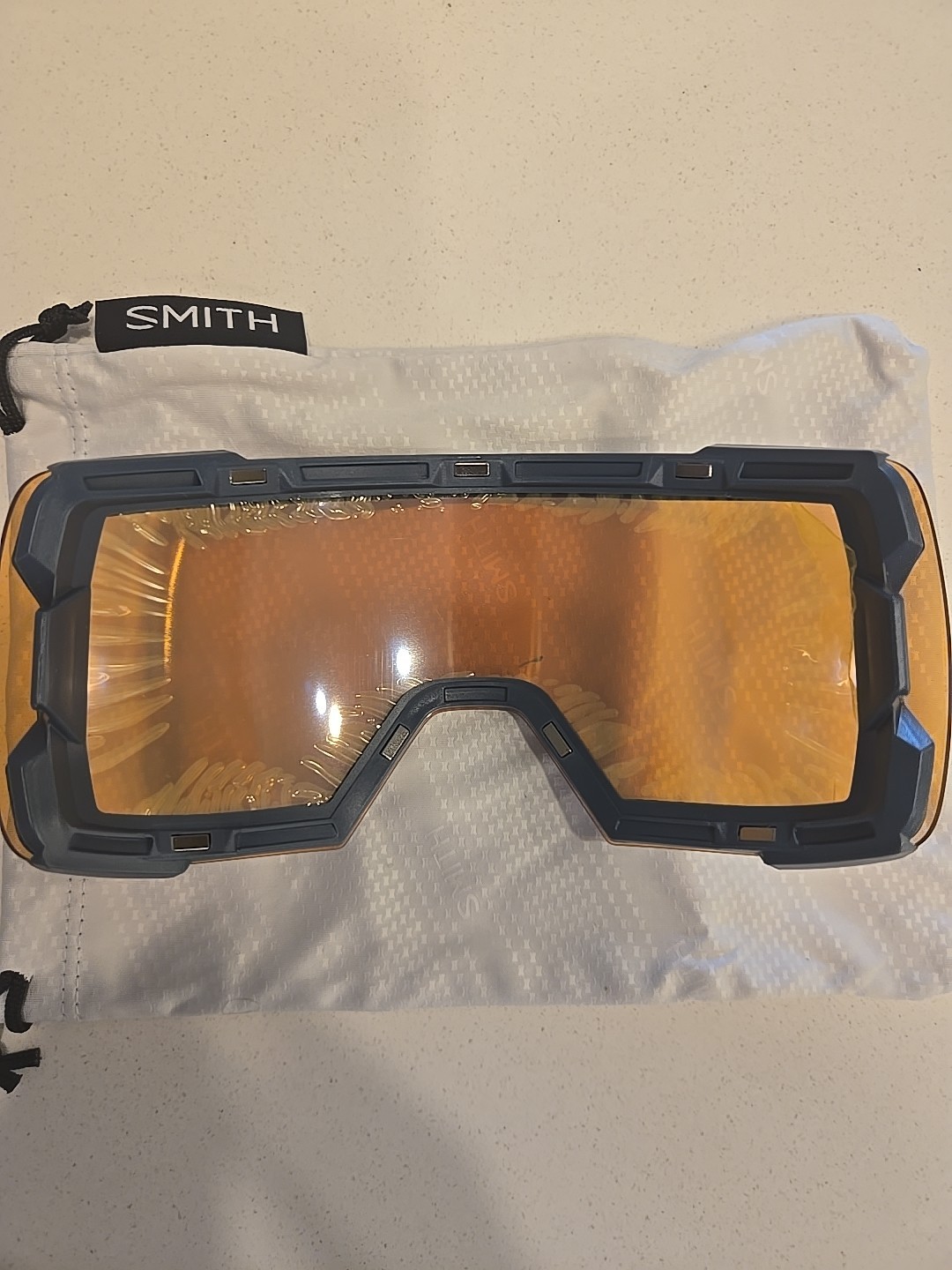 New Smith I/O XL Mag French Navy Mod Goggle Chromapop Storm Rose Flash Lens