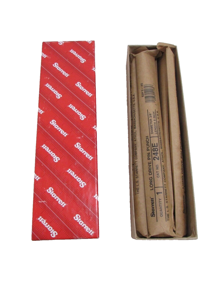 STARRETT TOOLS S248 5-pc. DRIVE PIN PUNCH SET, 8" LONG