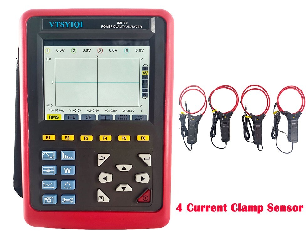 Power Quality Meters Analyzer with Current 10A~6000A Transient Record 150 Groups