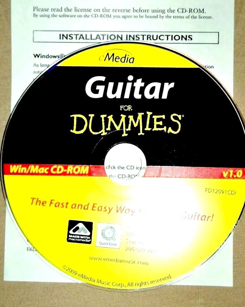 eMedia Guitar For Dummies Interactive Educational Software For All Ages