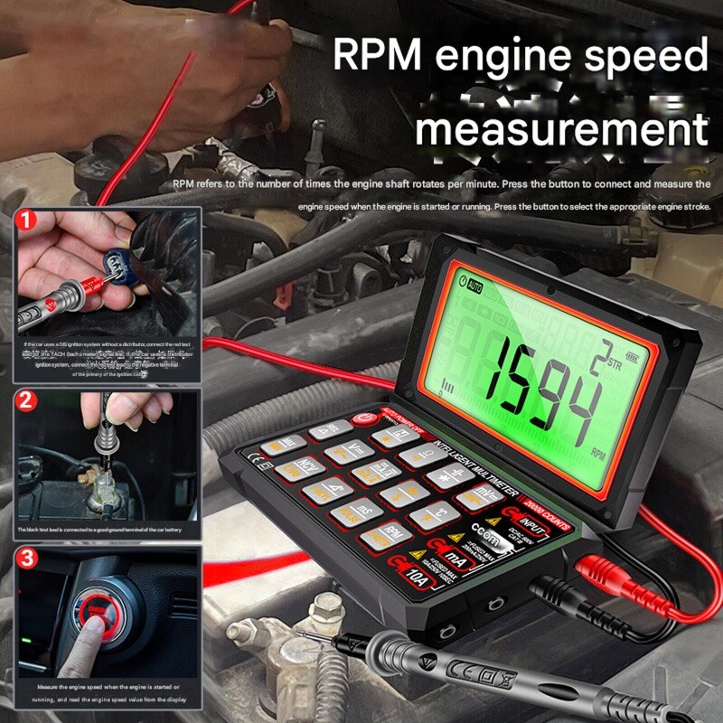 Auto Repair Multimeter Digital AC/DC Voltmeter Ammeter Capacitance Tester 2025