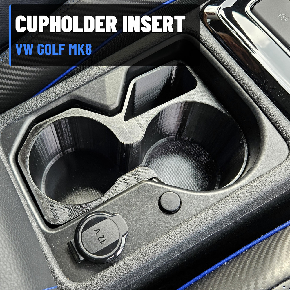 Dual Cupholder Insert for Volkswagen Golf MK8