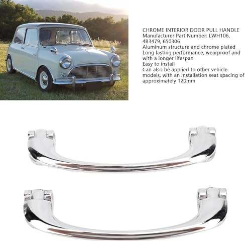 Chrome Inside Door 1 Pair Chrome Interior Door Pull Handle Universal LWH106