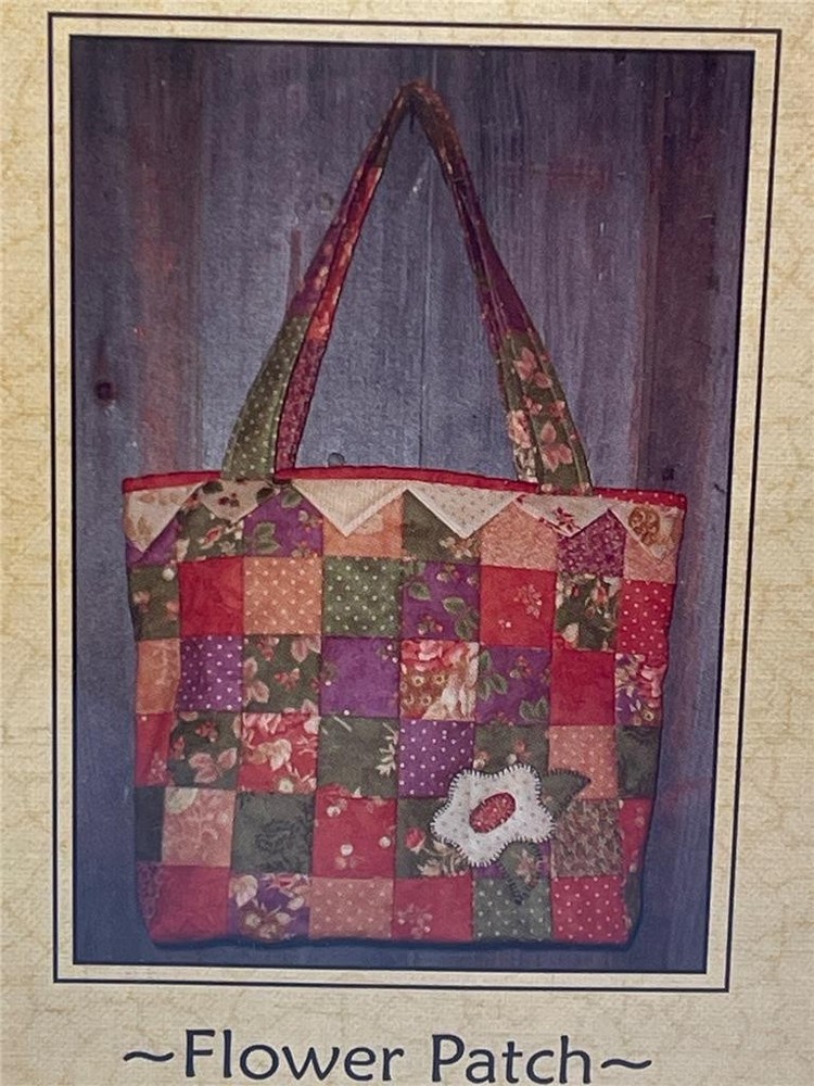 THIS & THAT - Bag Pattern - LITTLE SCRAPS - FLOWER PATCH - #033 - 14.5" x 11"