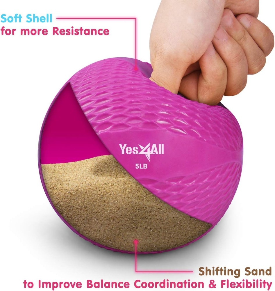 Versatile 2-10lbs Weighted Exercise Balls for Strength, Balance & Flexibility