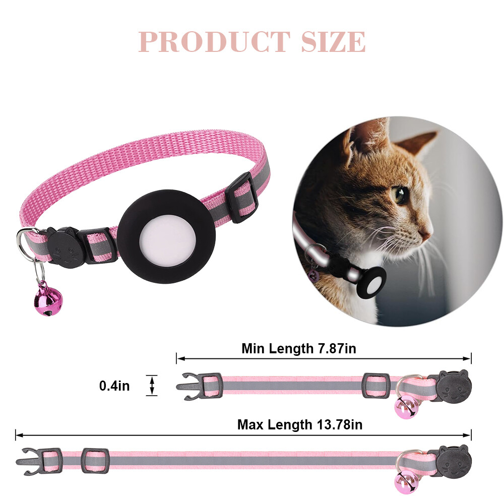 Dog Pet Cat Collar Reflective with Bell Anti-Loss Location Device for IOS GPS