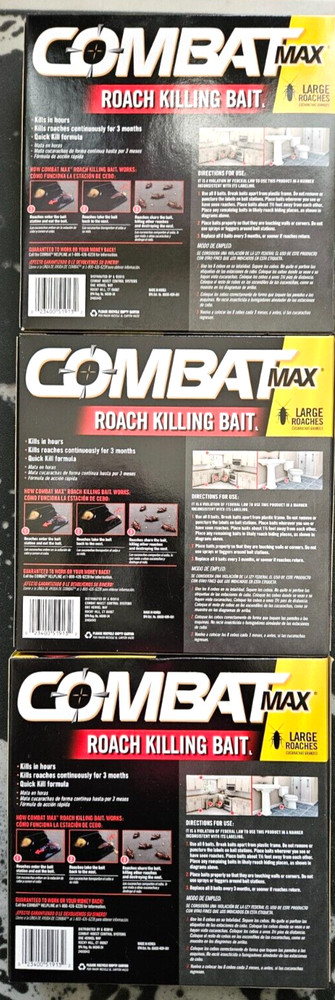 COMBAT Source Kill Max 0.49 oz. Large Roach Trays (8-Pack) 3 Pack