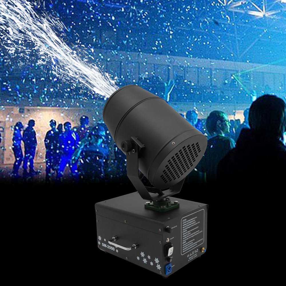 For Stage Dj Snowflake Effect Machine Shaking Head Snow Spray Machine 2000W