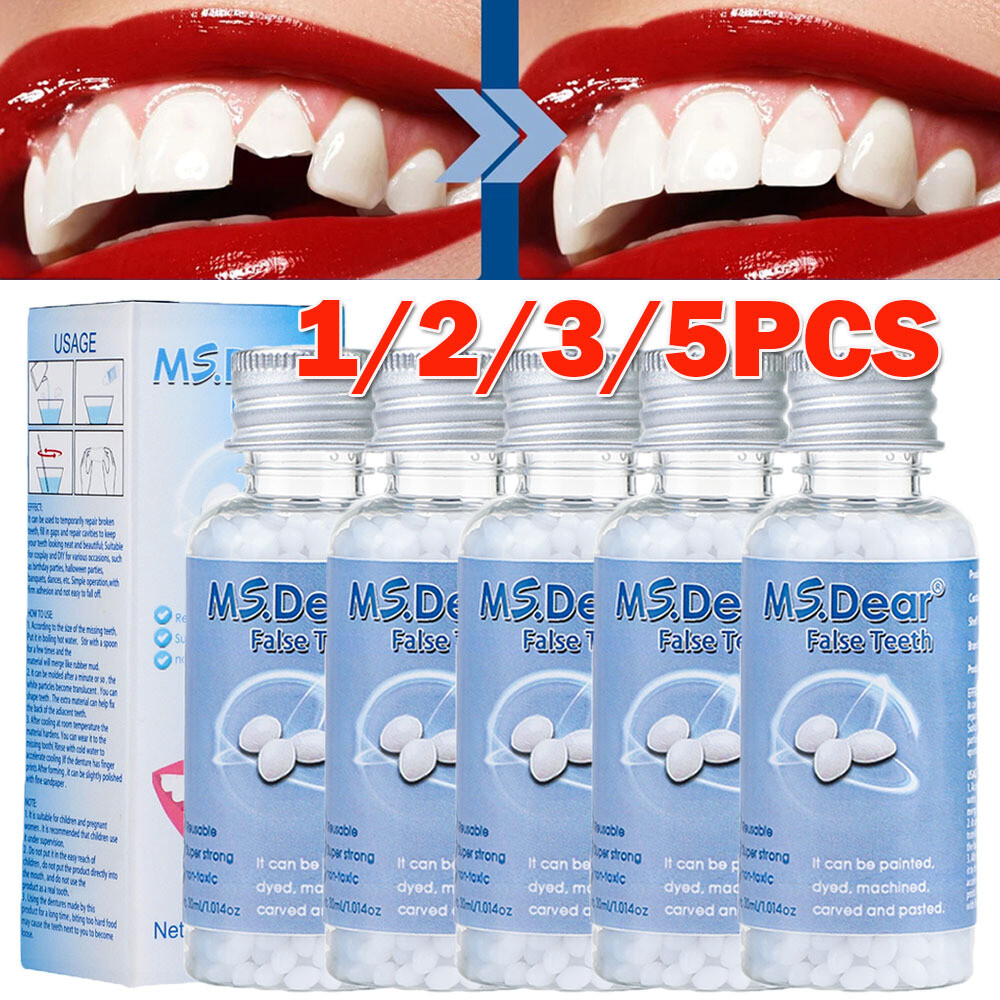 Teeth Repair Temporary Fix Kit Fitting Beads Reusable Fast Moldable False Tooth
