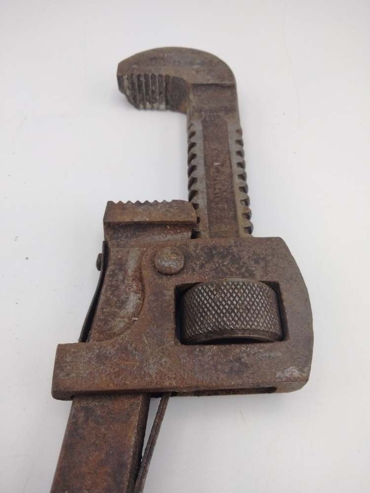 Vintage Adjustable Pipe Wrench Wood Handle
