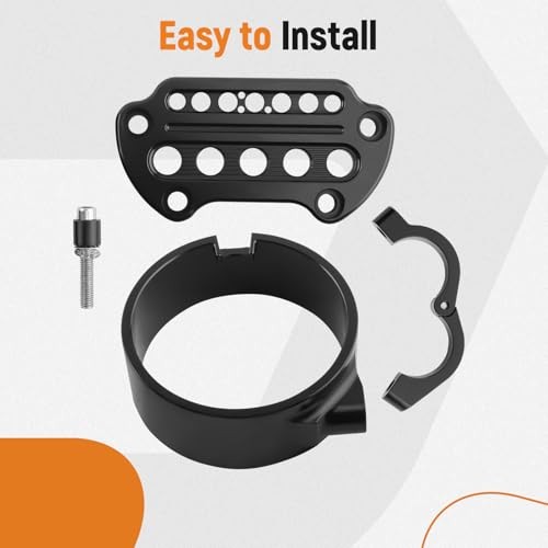 Side Mount Instrument Bracket & Speedometer Relocation Cover for Harley