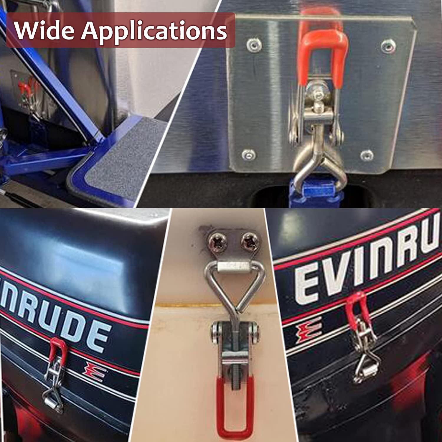 6 X Heavy Duty Steel Toggle Latch Catches Adjustable Lock Clamp For Boxes Case