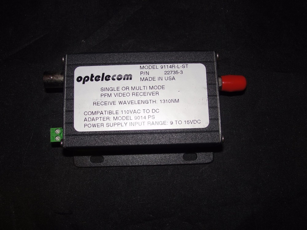 Optelecom 9114R-L-ST Single Or Multimode PFM Video Receiver