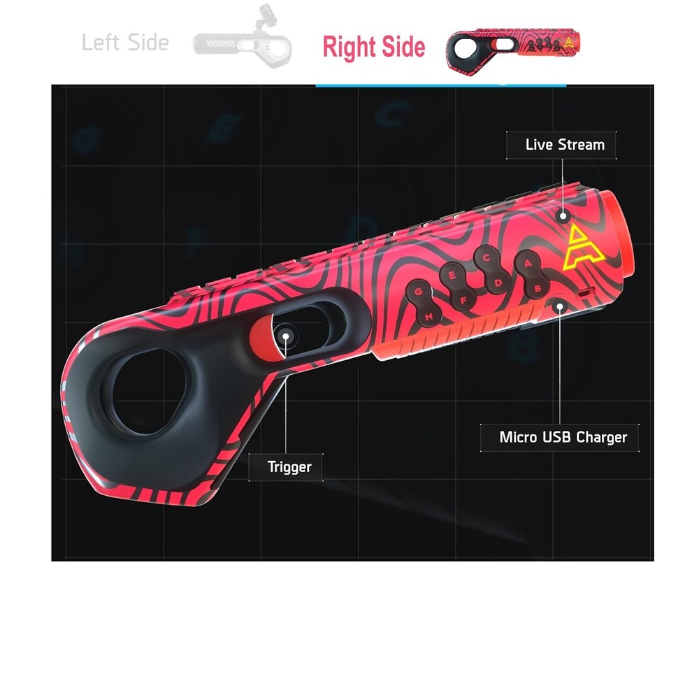 NEW ARKADE 360 Gaming Blaster: VR Gaming Gun Controller (PC, Android, IOS)