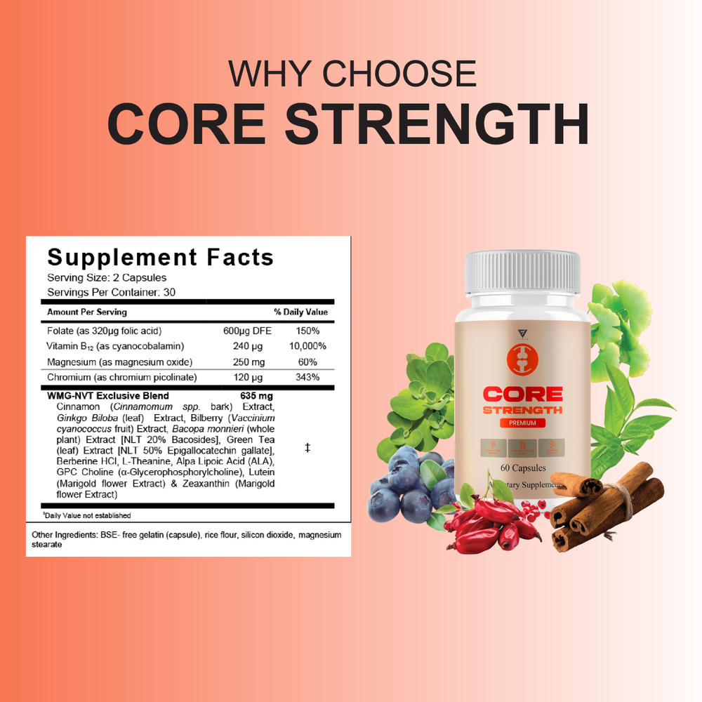 Core Strength Supplement, Core Strength Joint Capsules (60 Capsules)