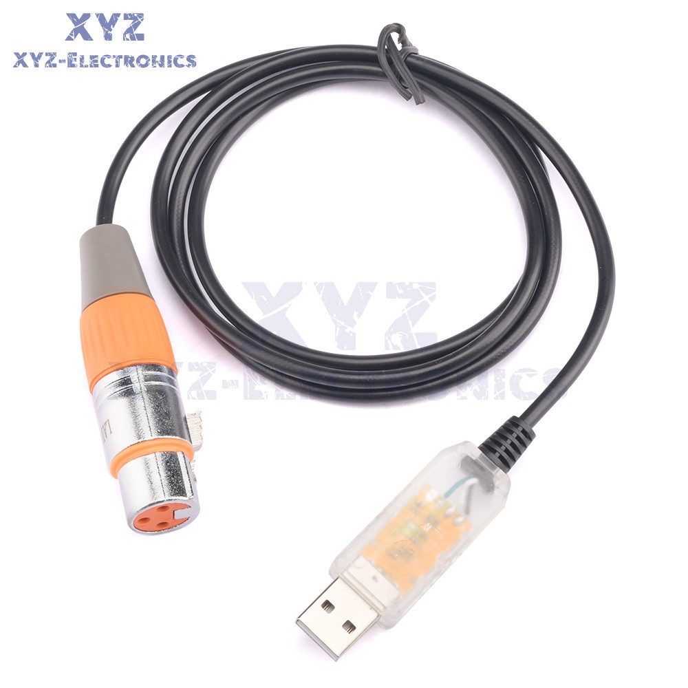 USB to DMX Interface Adapter Cable Stage Light PC DMX512 Controller Dimmer DMX
