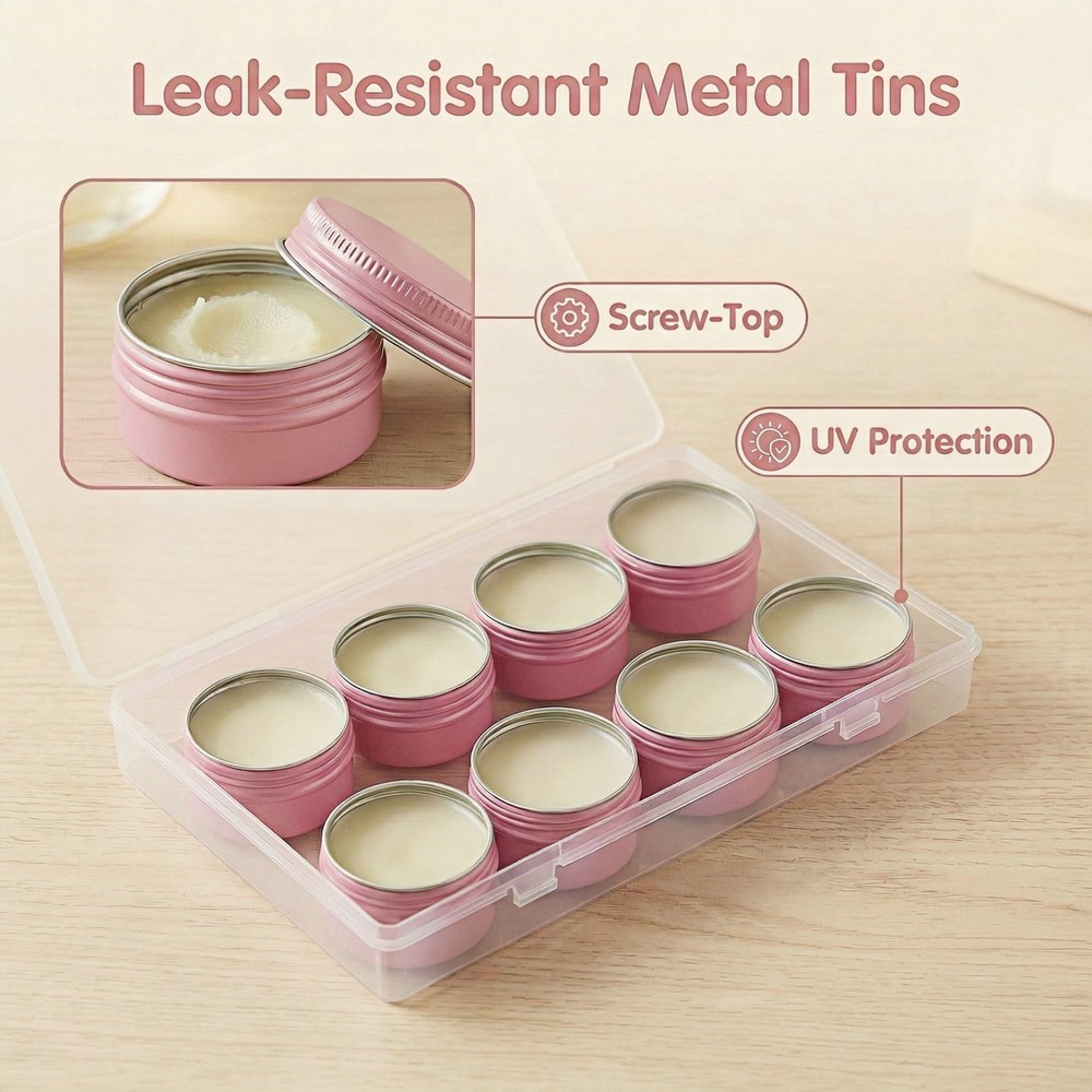Mixed Storage System,2-Pack Outer Cases with 7 Plastic Boxes & 8 Aluminum Tin...
