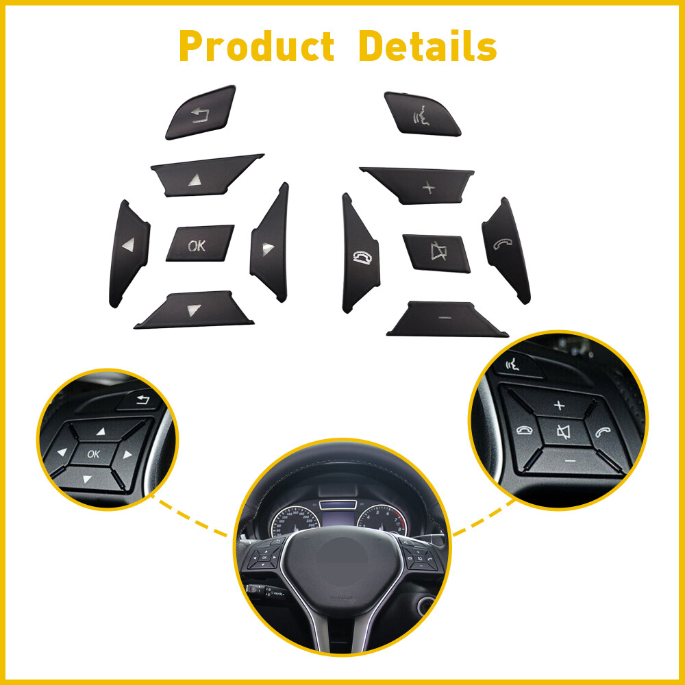 12x Steering Wheel Switch Button For Mercedes E C G Class C200 E250 E350 GLK250