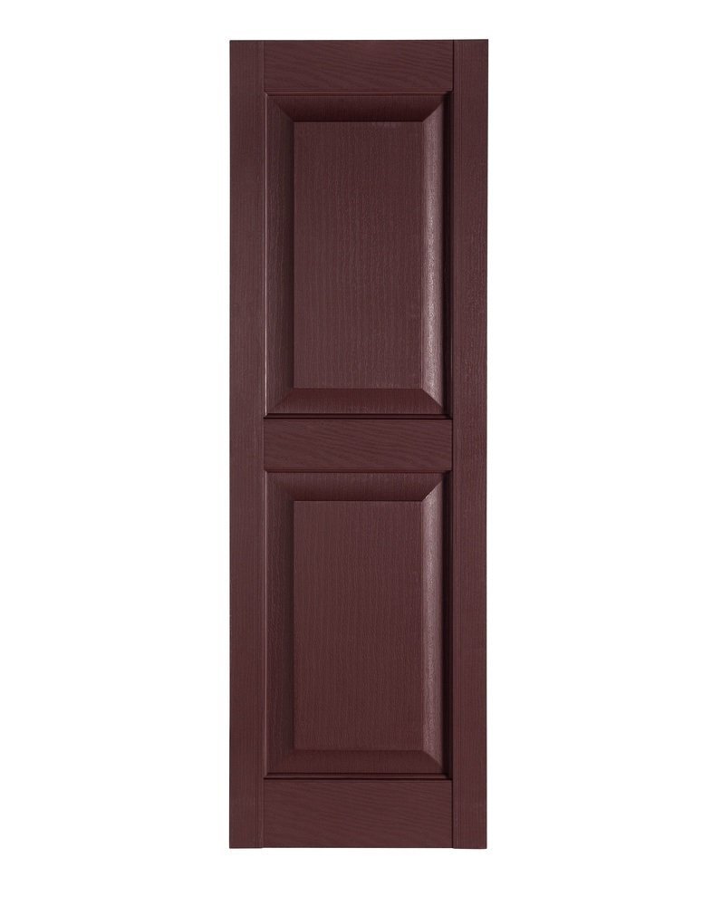 Perfect Shutters Premier Raised Panel Exterior Decorative Shutter, 15" x 55",