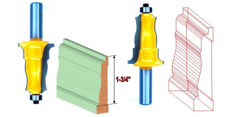 1 PC 1/2" SH Architectural Molding Base-B Router Bit sct-888