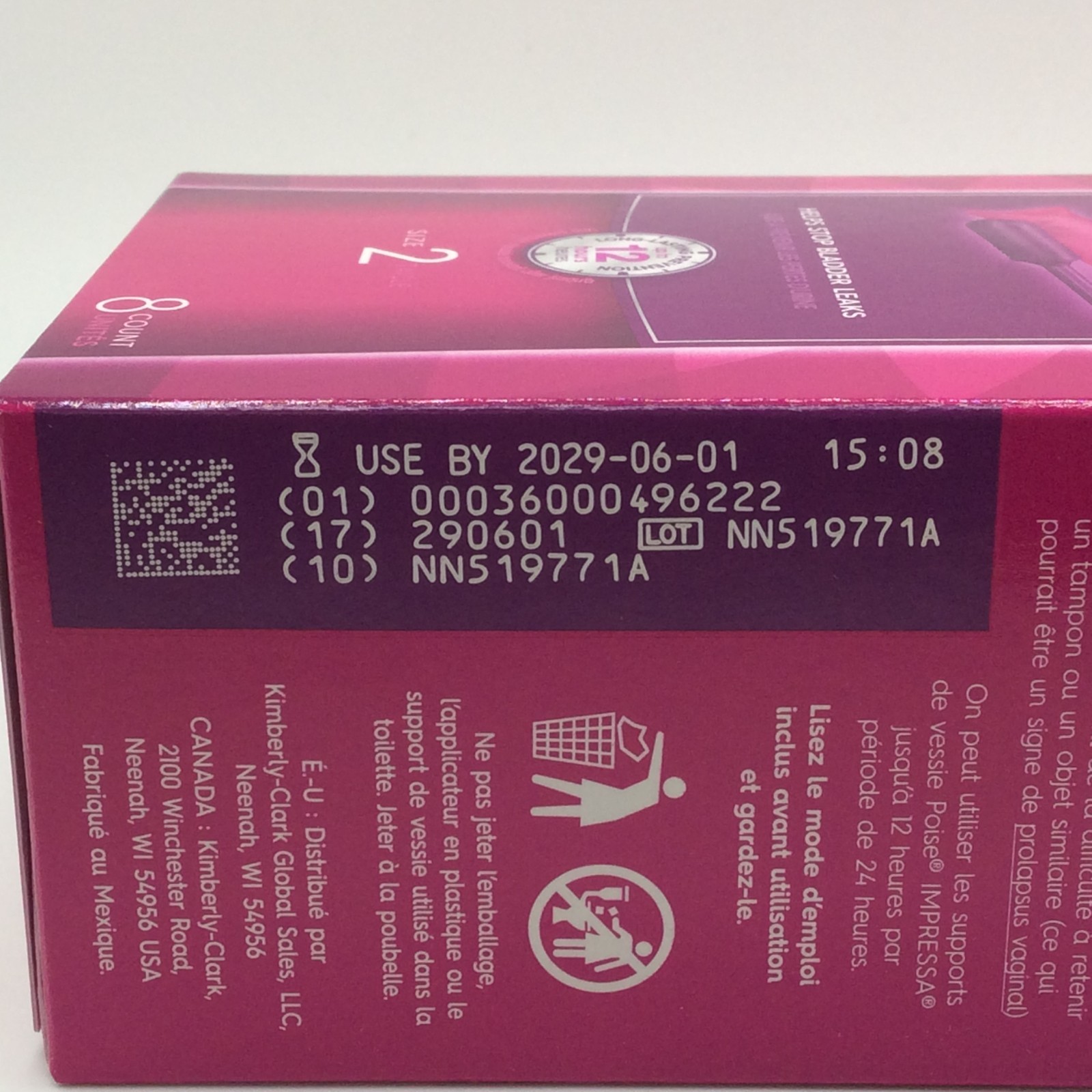 Poise Impressa Incontinence Bladder Control Support, Size 2, 8 Count🎈2029🎈