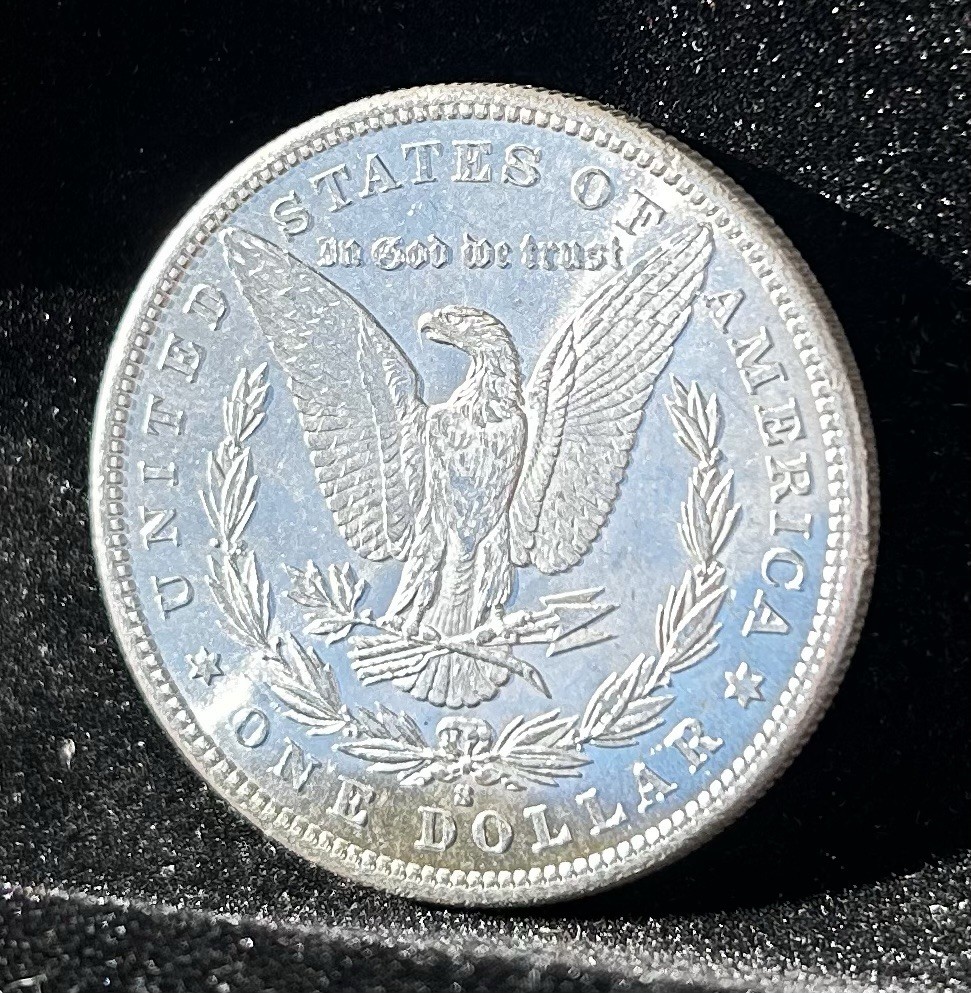 1881-S MORGAN SILVER DOLLAR, BU, STUNNING Example