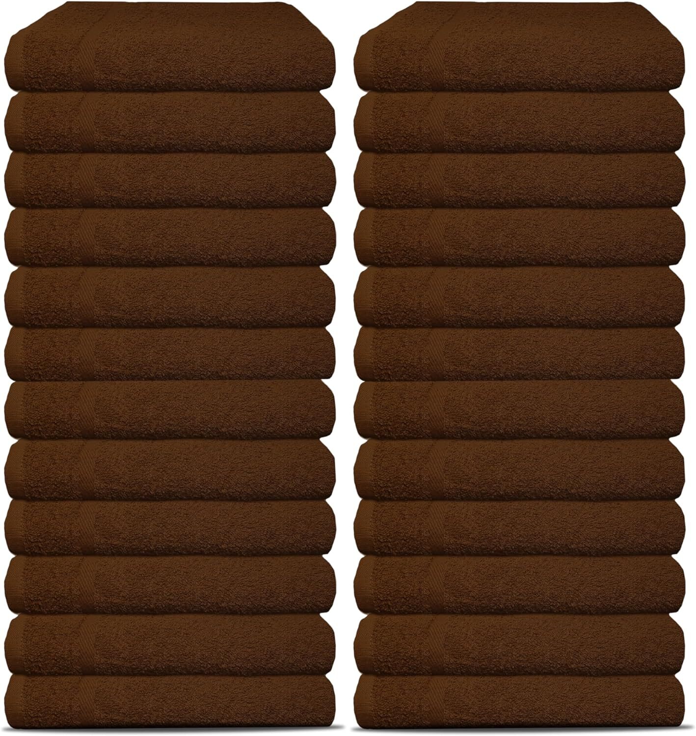 BROWN SALON TOWEL 16 x 27 INCHES LARGE GYM SPA HAND TOWELS 100% COTTON