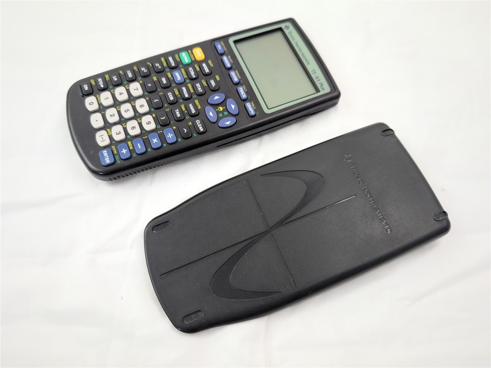 Texas Instruments TI-83 Plus Graphing Calculator with Cover ~ TESTED & WORKING