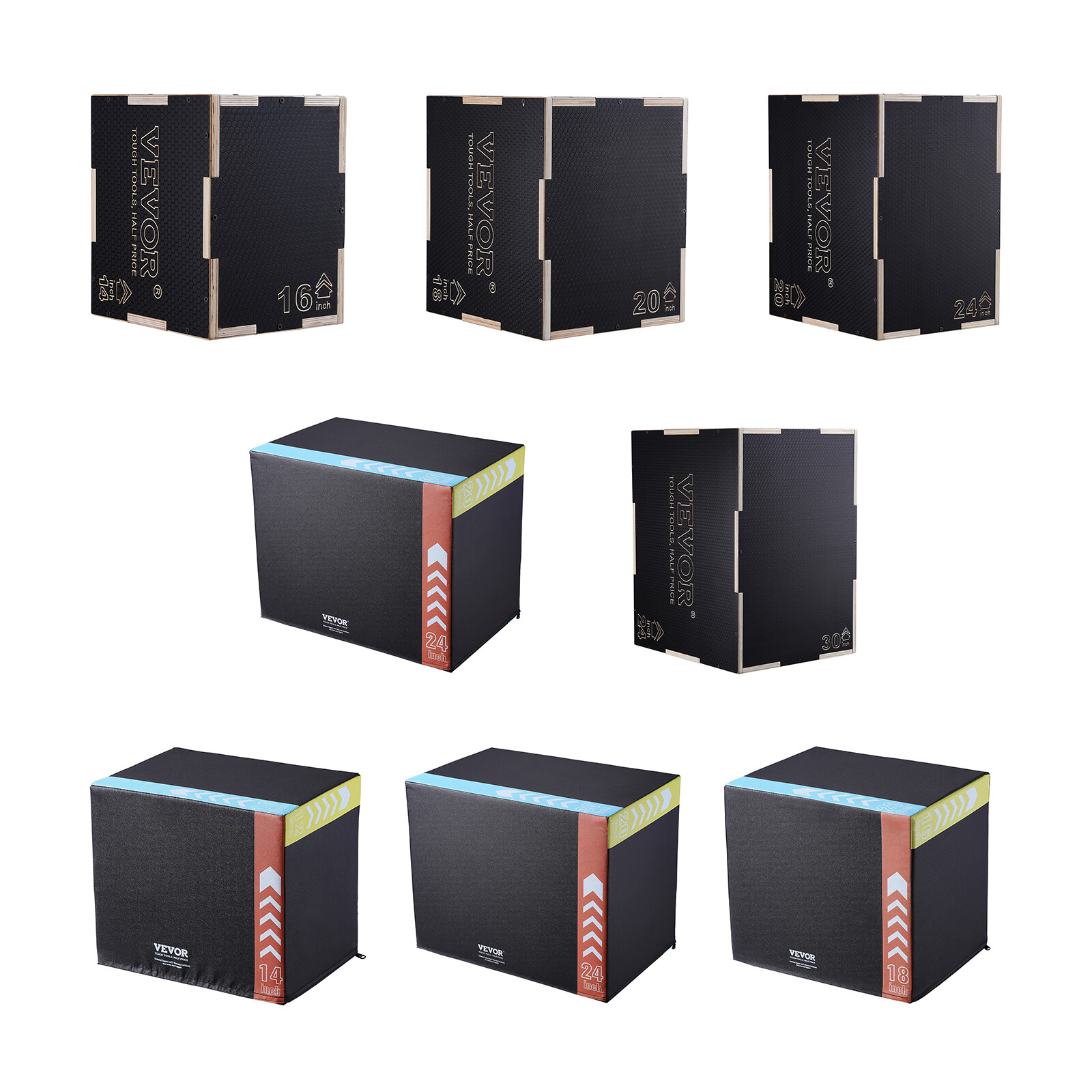 VEVOR 16/14/12/20/18/16/30/24/20/16/14/12/20/18/16/24/20/16/30/24/20 Plyo Box