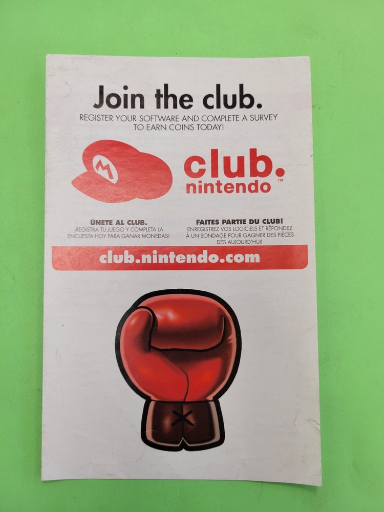 Nintendo Club Wii INSERT ONLY Authentic
