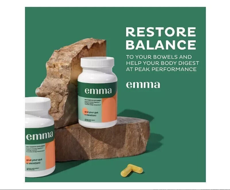 3 Pack Emma Relief Supplement Keto for Gut Bloating - 60 Capsules