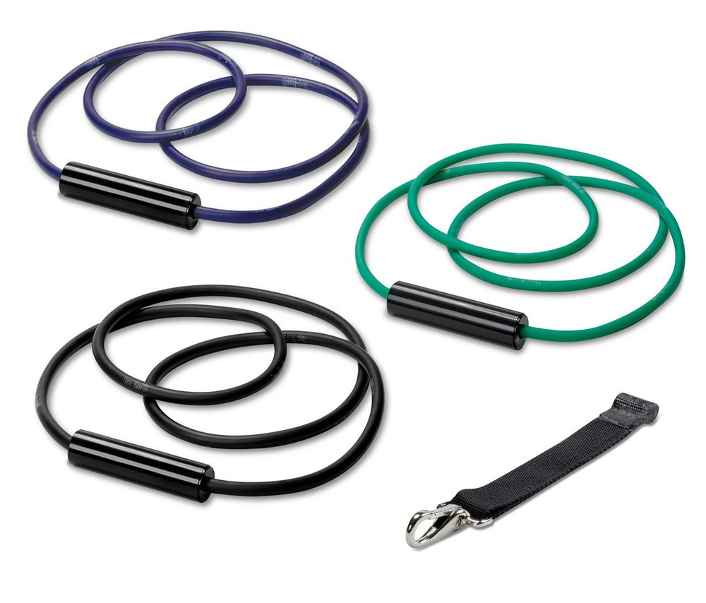 ExerBand-Triple Loop Exercise Intermediate Kit, 3 Unilateral Loop Tubes